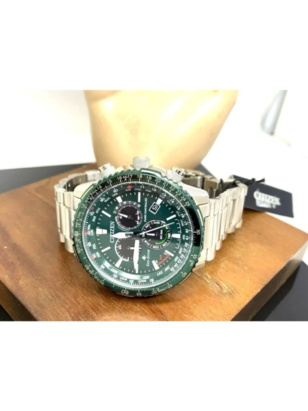 Citizen Men's Watch CB5004-59W Promaster Radio Controlled Eco-Drive Green Dial